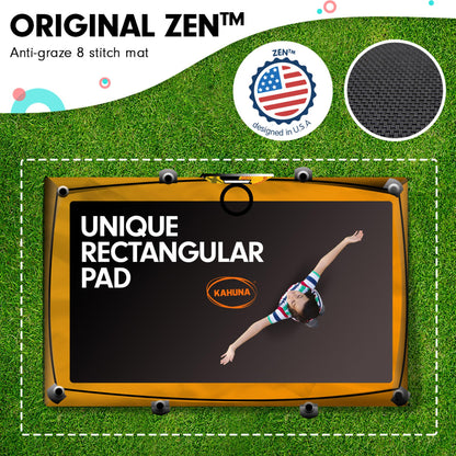 Kahuna 6 Ft X 9 Ft Rectangular Outdoor Trampoline With Basketball Set - Orange