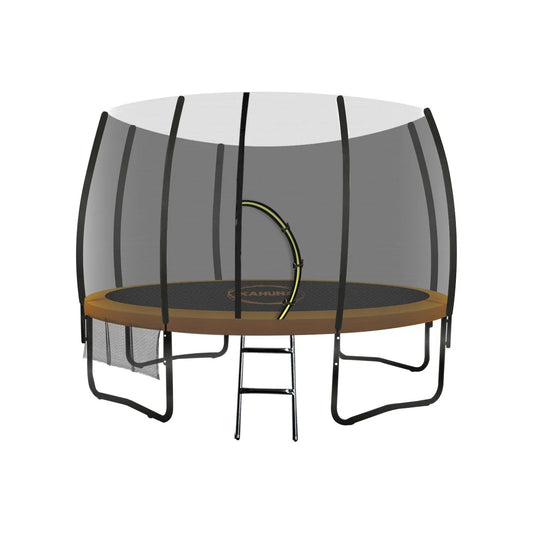 Kahuna 10ft Twister Springless Trampoline Safety Net Pad Mat Outdoor Orange - Mekamart Australia
