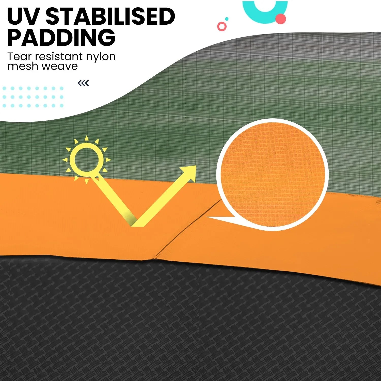 Kahuna Twister 12ft Springless Trampoline Outdoor Mat Pad Net Ladder - Mekamart Australia