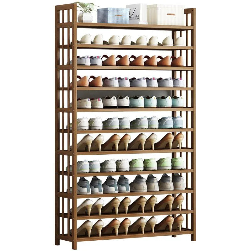 6 Tier Tower Bamboo Wooden Shoe Rack Corner Shelf Stand Storage Organizer - Mekamart Australia