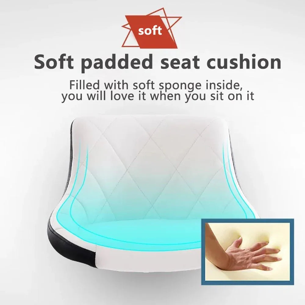 Bar Stools Kitchen Bar Stool Leather Barstools Swivel Gas Lift Counter Chairs x2 BS8403 White - Mekamart Australia