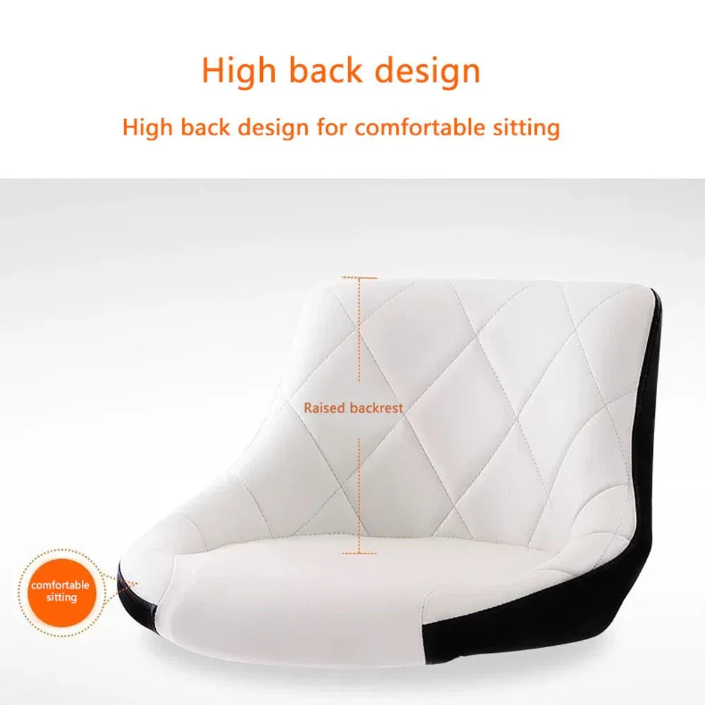 Bar Stools Kitchen Bar Stool Leather Barstools Swivel Gas Lift Counter Chairs x2 BS8403 White - Mekamart Australia