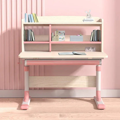 80cm Height Adjustable Children Kids Ergonomic Study Desk Only Pink