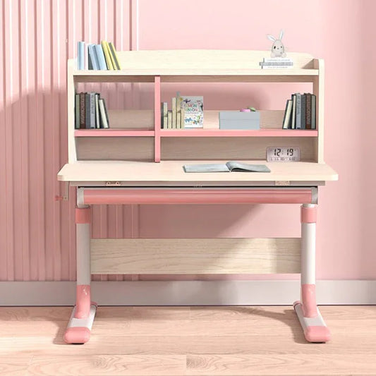 80cm Height Adjustable Children Kids Ergonomic Study Desk Only Pink