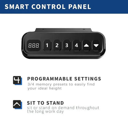 AMZ Electric Height Adjustable Standing Desk 120x60cm Sit Stand Desk Top for Home Office (White Frame + White Desktop) - Mekamart Australia