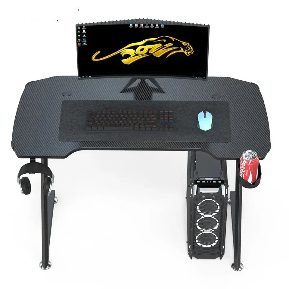 140cm New Arrive Computer Table Z Shaped Gaming Desk With RGB Led Lights Gaming Tables - Mekamart Australia