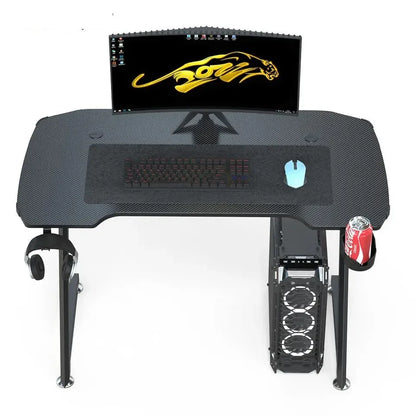 140cm New Arrive Computer Table Z Shaped Gaming Desk With RGB Led Lights Gaming Tables - Mekamart Australia