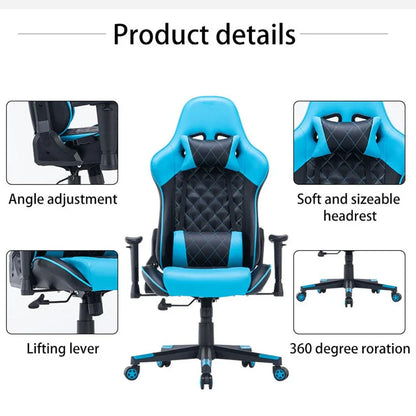 Gaming Chair Ergonomic Racing chair 165° Reclining Gaming Seat 3D Armrest Footrest Pink White - Mekamart Australia