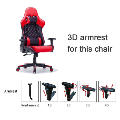 Gaming Chair Ergonomic Racing chair 165° Reclining Gaming Seat 3D Armrest Footrest Pink White - Mekamart Australia