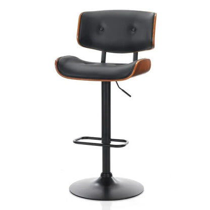 SERENITà European Wooden Black Modern Bar Stools Swivel Bar Stool Chair Counter Height Bar(Black)stool with 360 Degree Swivel Seat - Mekamart Australia