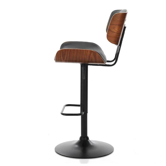 SERENITà European Wooden Black Modern Bar Stools Swivel Bar Stool Chair Counter Height Bar(Black)stool with 360 Degree Swivel Seat - Mekamart Australia