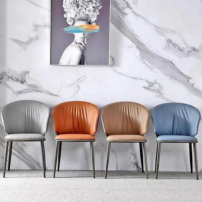 VELLUTO Modern Armless Upholstered Side Chair with Metal Legs for Kitchen & Dining Set of 2 (Grey) - Mekamart Australia