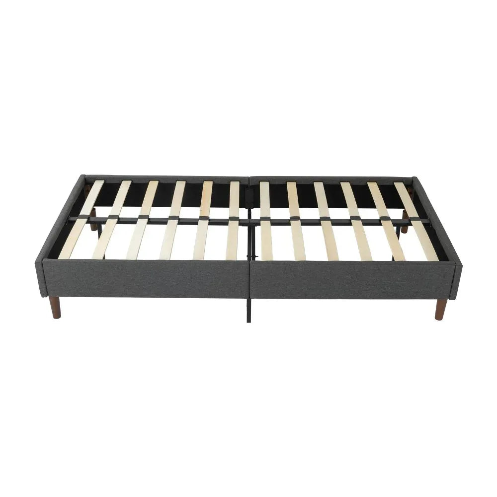 Bed Frame Mattress Foundation (Dark Grey) – Double - Mekamart Australia