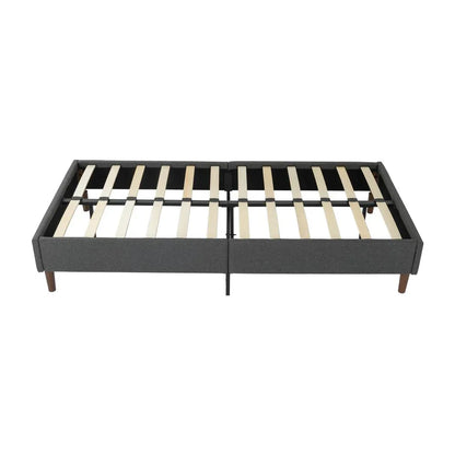 Bed Frame Mattress Foundation (Dark Grey) – Double - Mekamart Australia