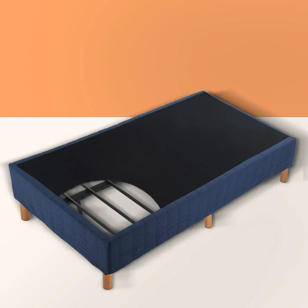 Metal Bed Frame Mattress Foundation Blue – Double - Mekamart Australia