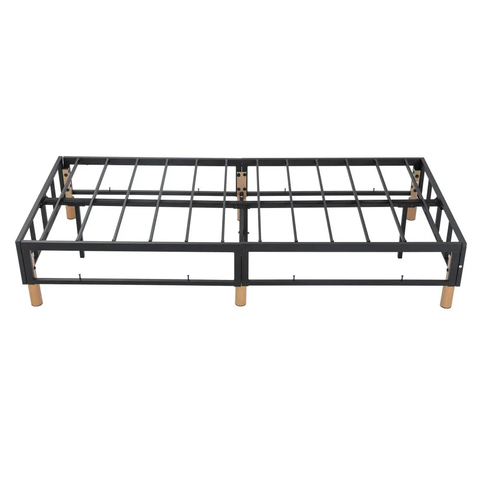 Metal Bed Frame Mattress Foundation Blue – Double - Mekamart Australia
