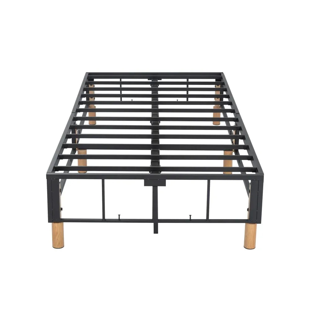 Metal Bed Frame Mattress Foundation Blue – Double - Mekamart Australia