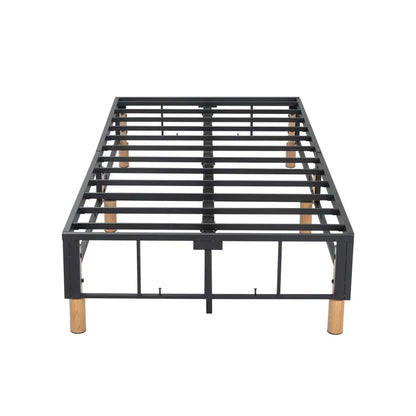 Metal Bed Frame Mattress Foundation Blue – Double - Mekamart Australia