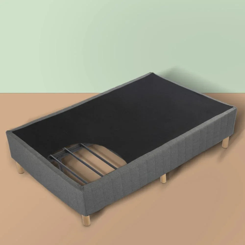 Metal Bedframe Mattress Foundation (Dark Grey) – Double - Mekamart Australia
