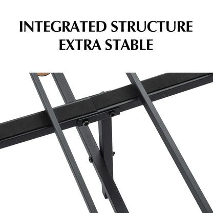 Metal Bedframe Mattress Foundation (Dark Grey) – Double - Mekamart Australia