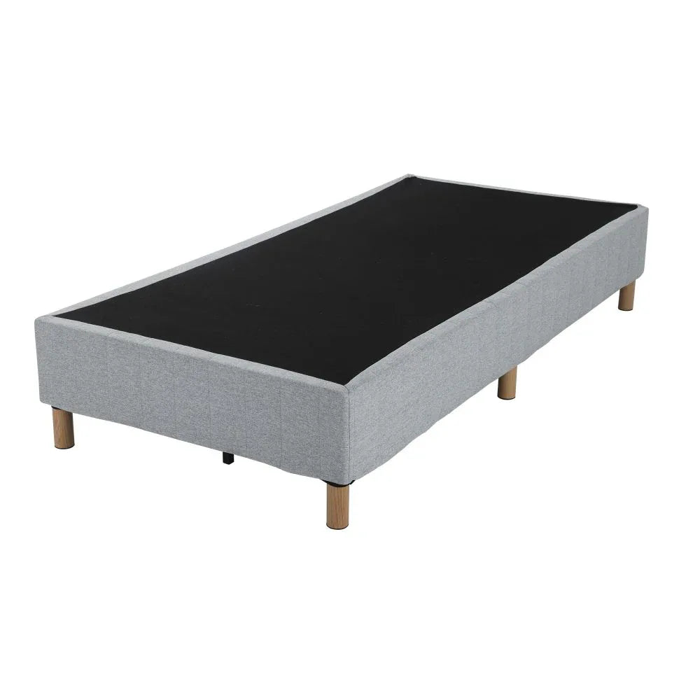Metal Bedframe Mattress Foundation (Light Grey) – King - Mekamart Australia