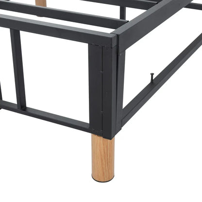 Metal Bedframe Mattress Foundation (Light Grey) – King - Mekamart Australia