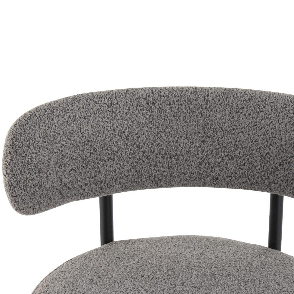 Contemporary Grey Boucle Elsa Low Bar Stools - Mekamart Australia