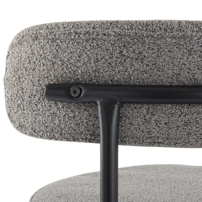 Contemporary Grey Boucle Elsa Low Bar Stools - Mekamart Australia