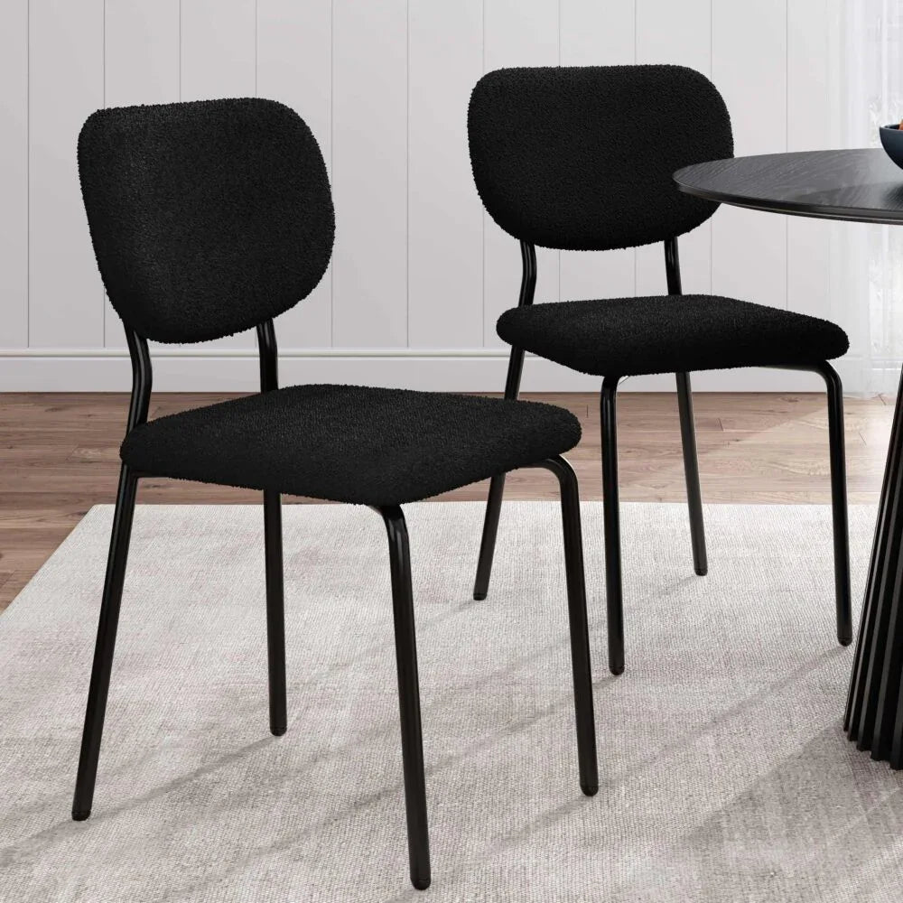 Charcoal Charm Armless Dining Chair Duo - Mekamart Australia