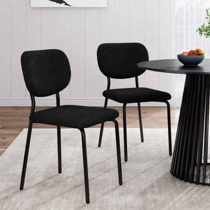Charcoal Charm Armless Dining Chair Duo - Mekamart Australia