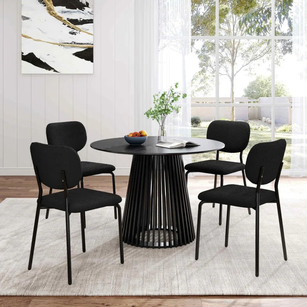 Charcoal Charm Armless Dining Chair Duo - Mekamart Australia