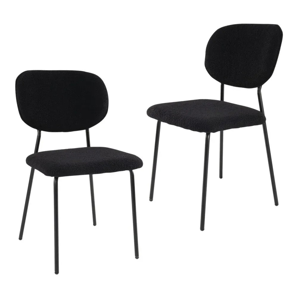 Charcoal Charm Armless Dining Chair Duo - Mekamart Australia