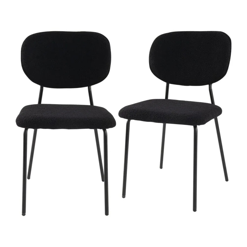 Charcoal Charm Armless Dining Chair Duo - Mekamart Australia