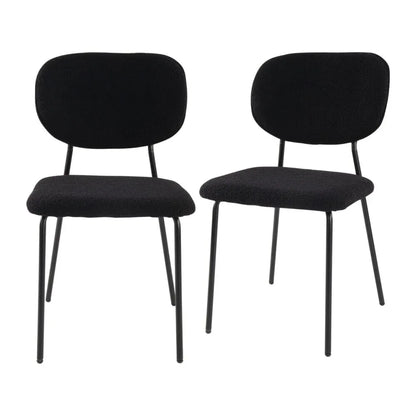 Charcoal Charm Armless Dining Chair Duo - Mekamart Australia