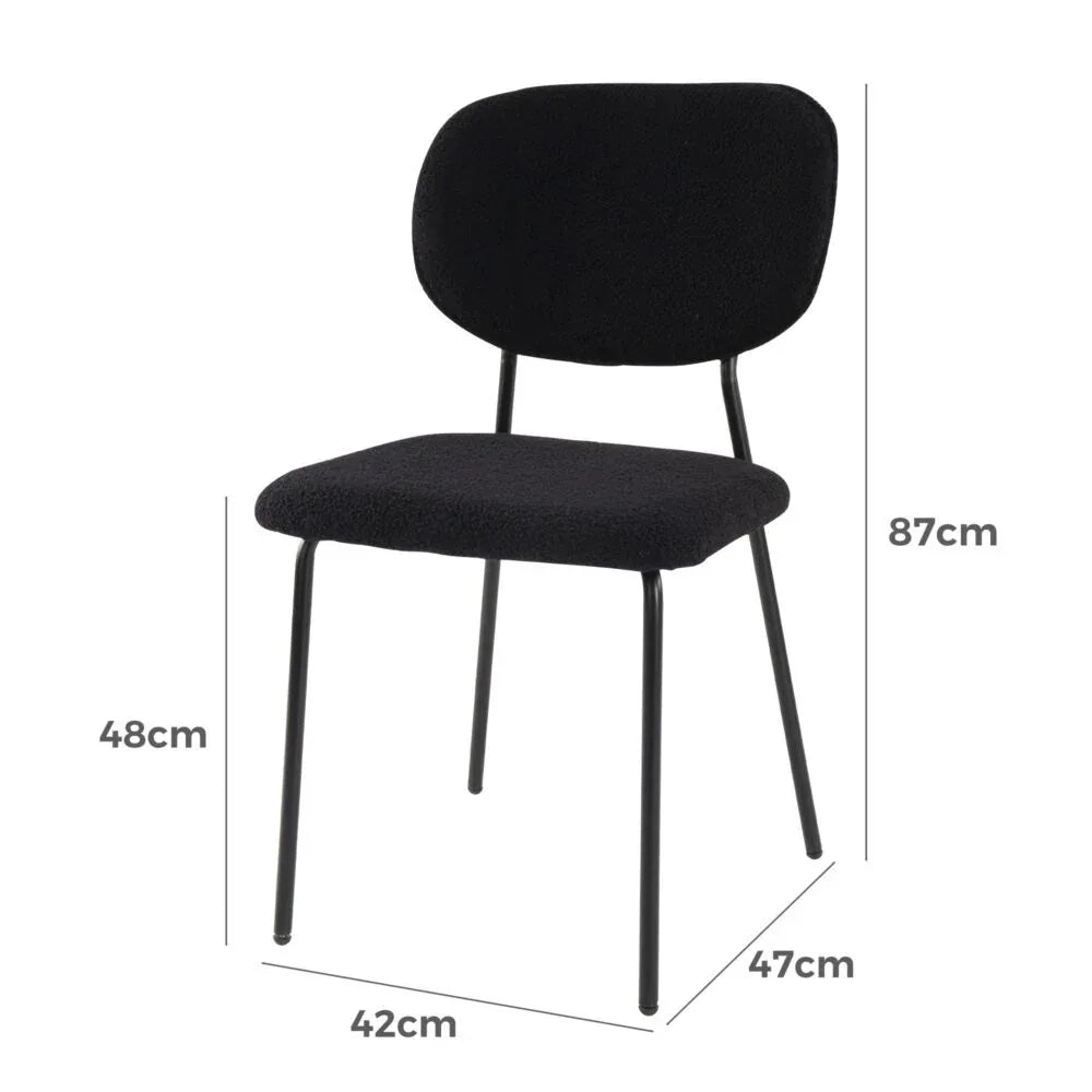 Charcoal Charm Armless Dining Chair Duo - Mekamart Australia