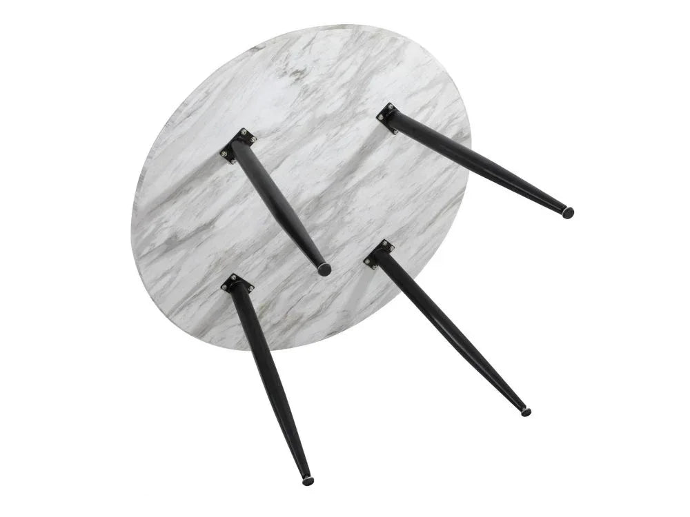 Round MDF Marbling Dining Table - Mekamart Australia