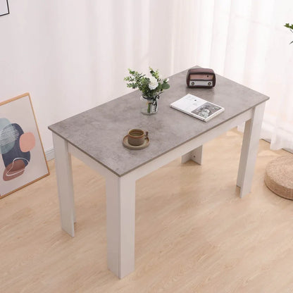 Dining Table Rectangular Wooden 120M-Grey&amp;White - Mekamart Australia
