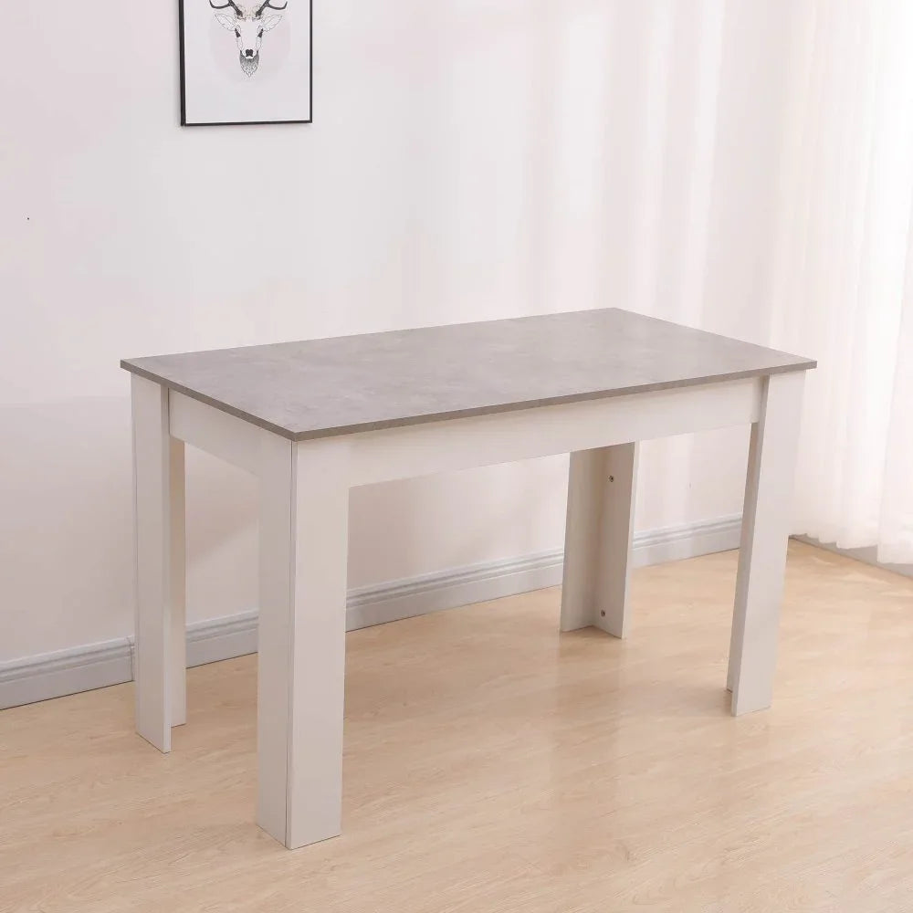 Dining Table Rectangular Wooden 120M-Grey&amp;White - Mekamart Australia