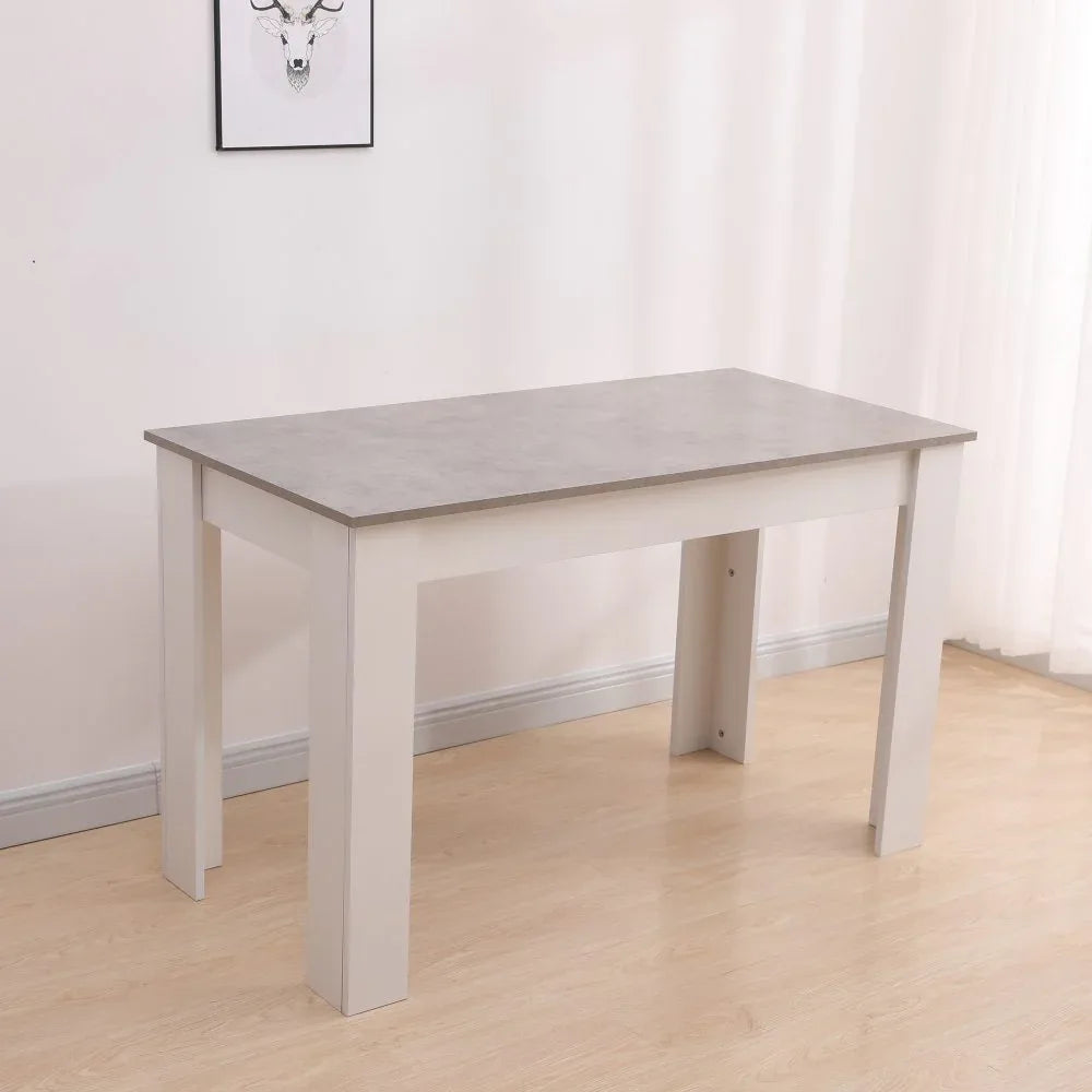 Dining Table Rectangular Wooden 120M-Grey&amp;White - Mekamart Australia