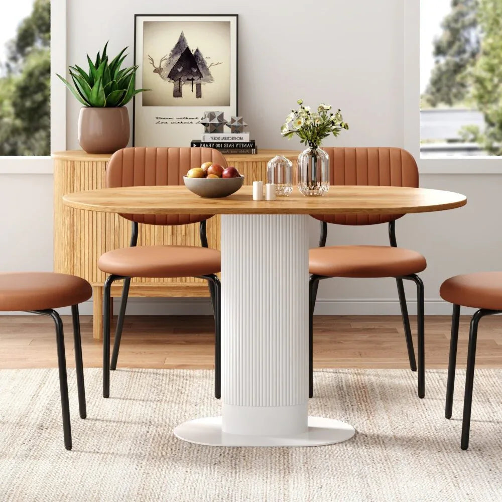 Clara Gather Round Oval Dining Table - Mekamart Australia