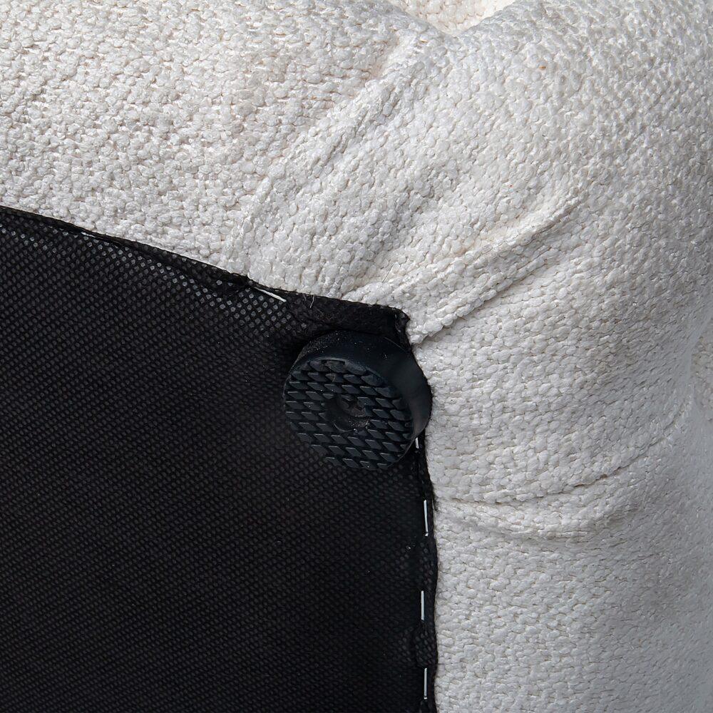 Elsa Tufted Ottoman Beach Boucle White-Rectangular - Mekamart Australia