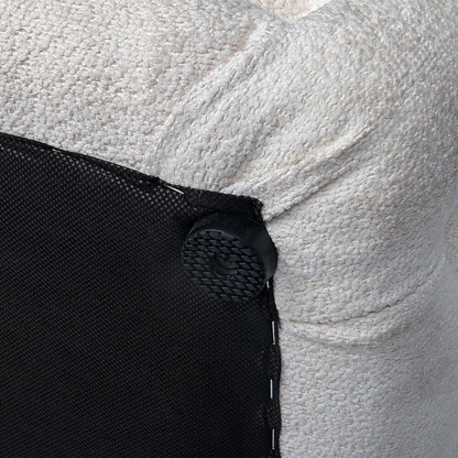 Elsa Tufted Ottoman Beach Boucle White-Rectangular - Mekamart Australia