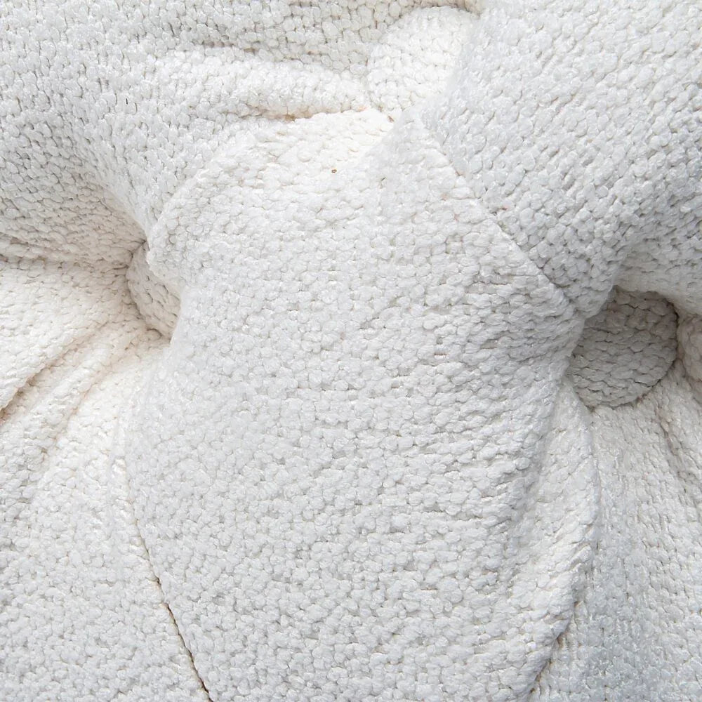 Elsa Tufted Ottoman Beach Boucle White-Rectangular - Mekamart Australia