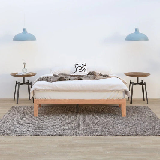 Warm Wooden Natural Bed Base Frame – Double - Mekamart Australia