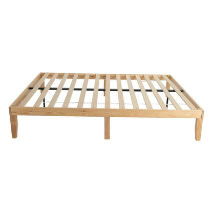 Warm Wooden Natural Bed Base Frame – Double - Mekamart Australia