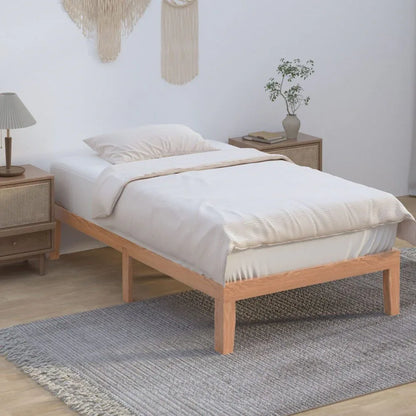 Single Size Warm Wooden Natural Bed Base Frame – King Single - Mekamart Australia
