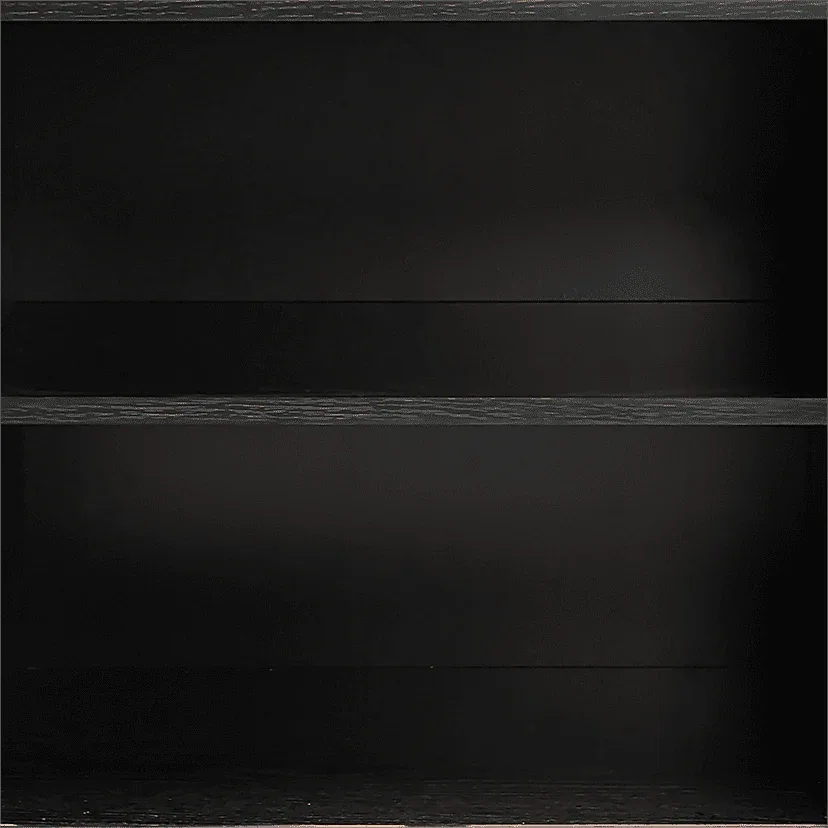 Mid-Century Black Ribbed Sideboard Cabinet - Mekamart Australia