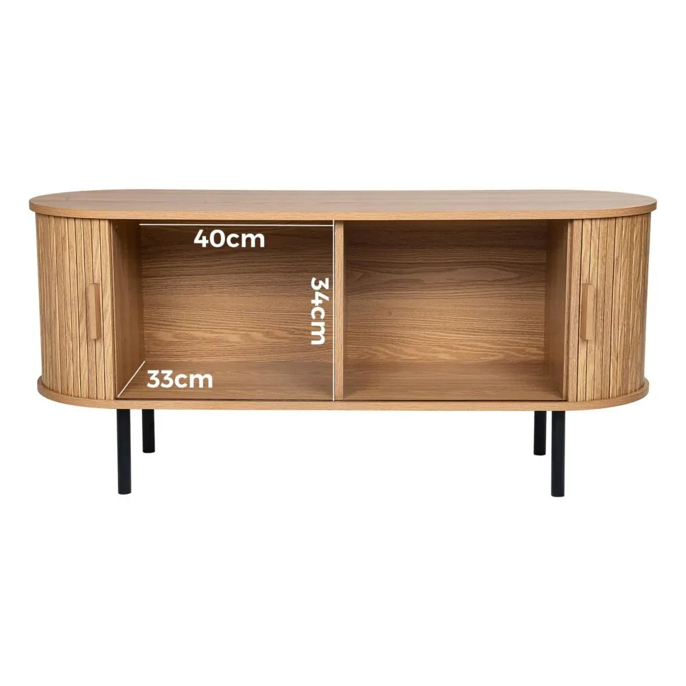 Ripple Sideboard with Sliding Doors — Earthy Elegance Redefined - Mekamart Australia