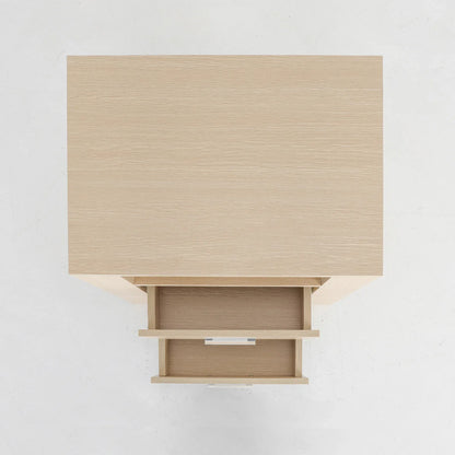 Bedside Table Side Storage Cabinet Nightstand Bedroom 2 Drawer 1 Shelf ZURI OAK - Mekamart Australia