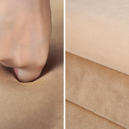 La Bella Coffee Table Storage Ottoman - Velvet Blanket Box Bench DEMI - CAMEL BEIGE - Mekamart Australia